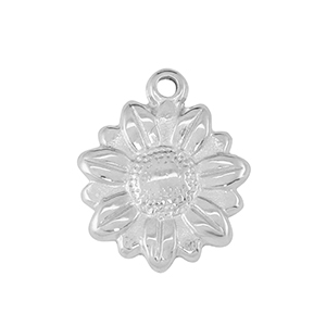 Stainless Steel - Rostfrei Stahl Anh&auml;nger sunnenblume Silver