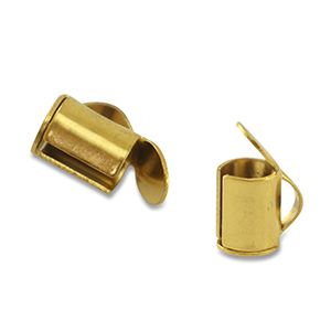 Stainless Steel - Rostfreiem Stahl Schmuckzubeh&ouml;r Schieber Endkappen Gold