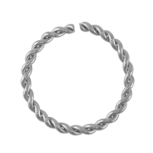 Stainless Steel - Rostfrei Stahl Schmuckzubeh&ouml;r Bindering Silver