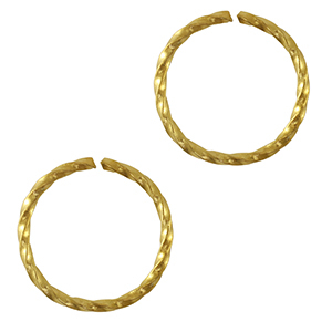 Stainless Steel - Rostfrei Stahl Schmuckzubeh&ouml;r Bindering Gold