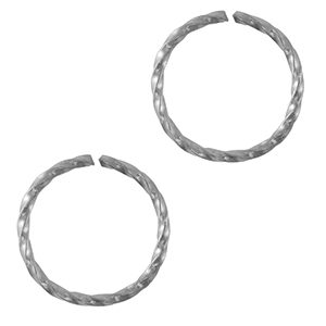 Stainless Steel - Rostfrei Stahl Schmuckzubeh&ouml;r Bindering Silver