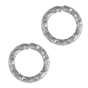 Stainless Steel - Rostfrei Stahl Schmuckzubeh&ouml;r Bindering Silver