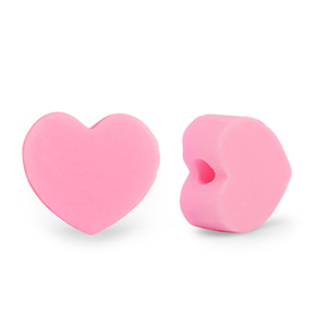Polymer Perlen Herz Pink