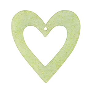 Resin Anh&auml;nger Herz Light green