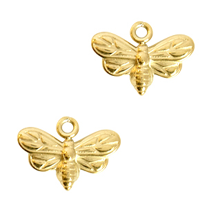 Stainless Steel - Rostfrei Stahl Anh&auml;nger Schmetterling Gold