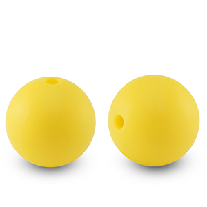 Silikonperlen 15mm runden Yellow