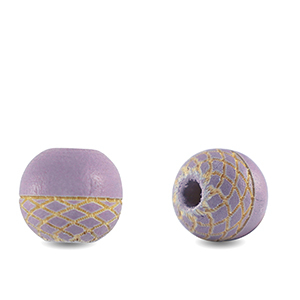 Holzperlen rund 10mm Patrone Light purple
