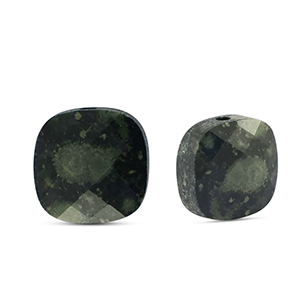 Naturstein Perlen Glas Square Black-grey