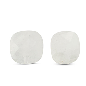 Naturstein Perlen Glas Square White
