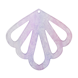 Resin Anh&auml;nger Muschel Purple