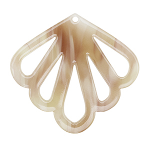 Resin Anh&auml;nger Muschel Beige