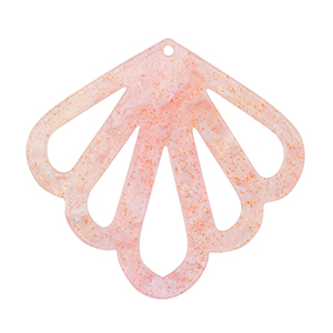 Resin Anh&auml;nger Muschel Light pink