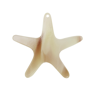 Resin Anh&auml;nger Seestern Beige