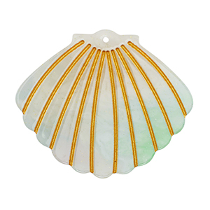 Resin Anh&auml;nger Muschel Mint green