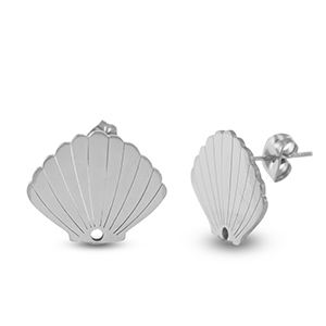 Ohrringe aus Stainless Steel - Rostfreiem Stahl H&uuml;lse Silver