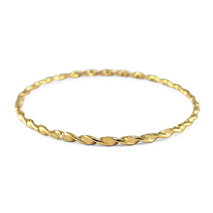 Armb&auml;nder aus Stainless Steel - Rostfreiem Stahl Verdreht Gold