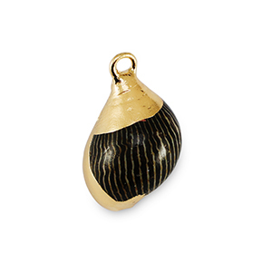 Muschel Anh&auml;nger Specials Anthracite-gold