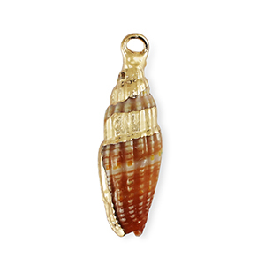Muschel Anh&auml;nger Specials Multicolour red brown-gold