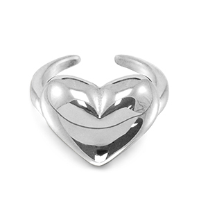 Ringe aus Stainless Steel - Rostfreiem Stahl Herz Silver