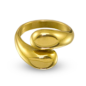 Ringe aus Stainless Steel - Rostfreiem Stahl Tropfen Gold