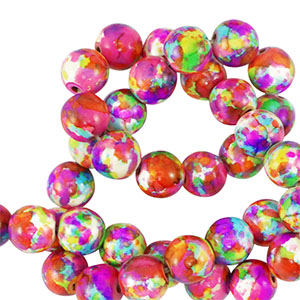 Perlen Keramik 6mm Multicolor