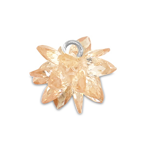 Zirkonia-Anh&auml;nger Blume Copper brown