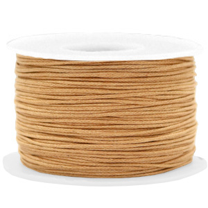 Wachskordel 1mm Camel brown