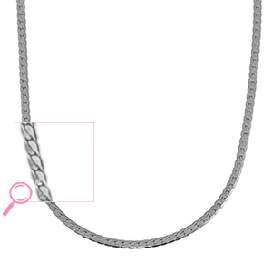 Ketten aus Stainless Steel - Rostfreiem Stahl Schlangenkette Silver