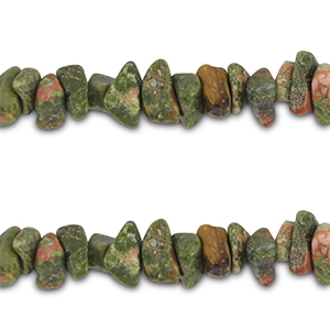 Chip Steine Perlen Unakite Pink-green