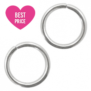 Stainless Steel - Rostfreiem Stahl Schmuckzubeh&ouml;r Binderinge 4mm Antik silber