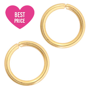Stainless Steel - Rostfreiem Stahl Schmuckzubeh&ouml;r Bindering 4mm Gold