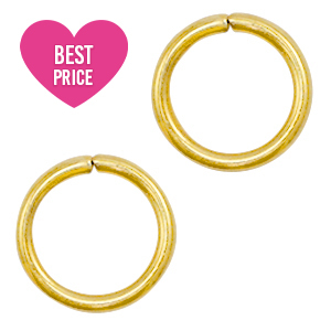 Stainless Steel - Rostfrei Stahl Schmuckzubeh&ouml;r Bindering 7mm Gold