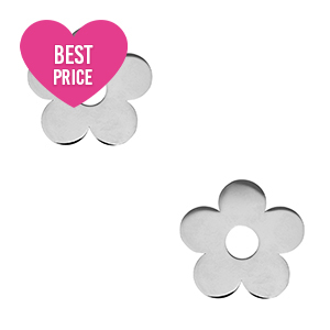 Stainless Steel - Rostfrei Stahl Anh&auml;nger Blume Silver