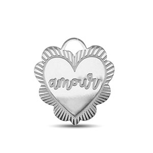 Stainless Steel - Rostfrei Stahl Anh&auml;nger ''amour'' Silver