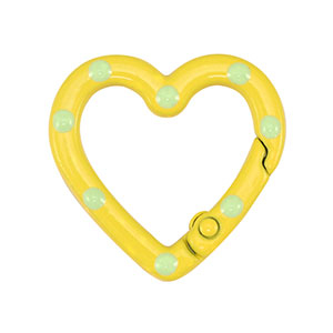 Farbiges Zubeh&ouml;r Schl&uuml;ssel Anh&auml;nger Herz Yellow-green
