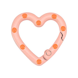 Farbiges Zubeh&ouml;r Schl&uuml;ssel Anh&auml;nger Herz Pink-orange