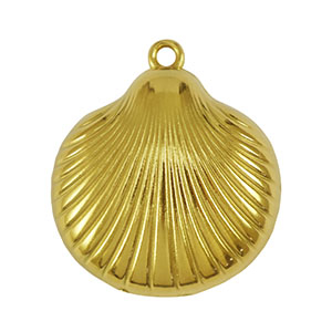 Stainless Steel - Rostfrei Stahl Anh&auml;nger Muschel Gold