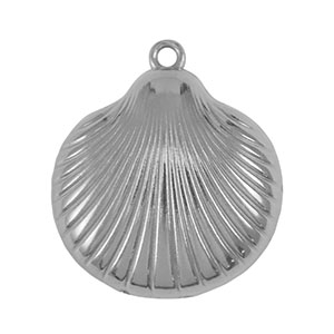 Stainless Steel - Rostfrei Stahl Anh&auml;nger Muschel Silver