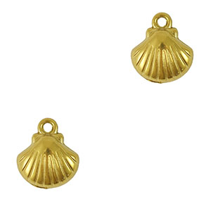 Stainless Steel - Rostfrei Stahl Anh&auml;nger Muschel Gold