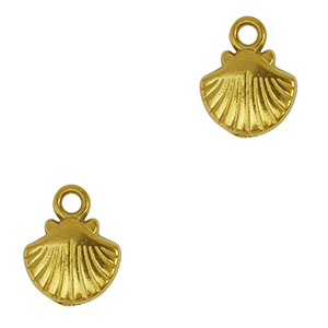 Stainless Steel - Rostfrei Stahl Anh&auml;nger Muschel Gold