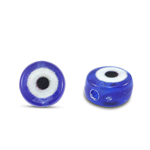 Buchstaben Perlen aus Acryl Nazar Auge Cobalt blue
