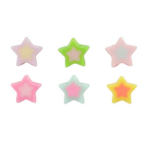 Acryl Perlen Stern Multicolor