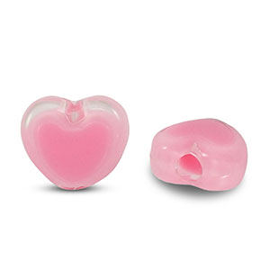 Acryl Perlen Herz Pink