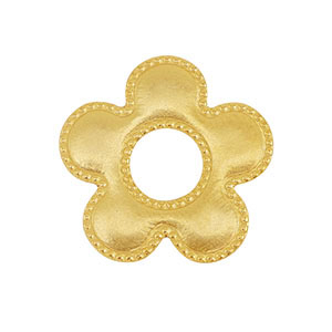 Stainless Steel - Rostfrei Stahl Anh&auml;nger/Zwischenst&uuml;ck Blume Gold