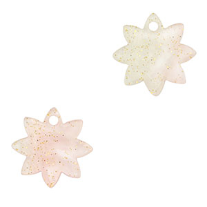 Resin Anh&auml;nger Blume Light pink