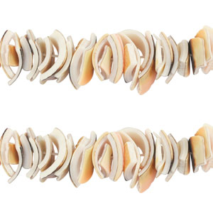 Muschel Perlen Chips Brown-orange