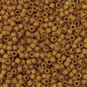 Miyuki Perlen delica's 11/0 Opaque dyed pumpkin brown DB-653