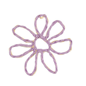 Bast Anh&auml;nger Blume 55mm Lilac