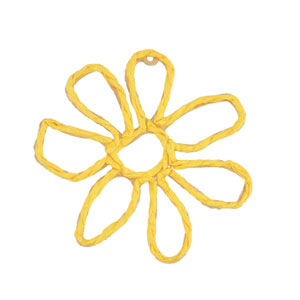 Bast Anh&auml;nger Blume 55mm Yellow