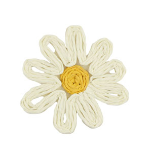 Bast Anh&auml;nger Blume 50mm White